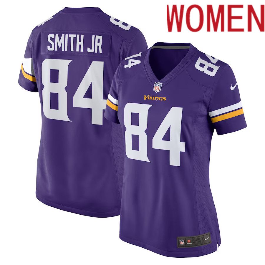 Women Minnesota Vikings #84 Irv Smith Jr. Nike Purple Game NFL Jersey->women nfl jersey->Women Jersey